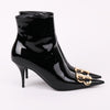 Balenciaga Black Patent Leather Ankle Boots 158435050 [P]