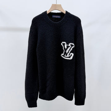Louis Vuitton Intarsia Knit Crewneck Black 158435971 [P]