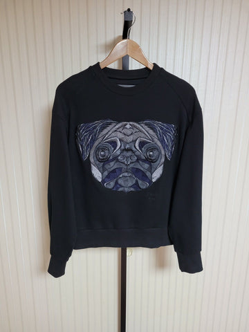 Juun.j Black Men's Pug Embroidered Sweatshirt T-shirt 46 158437689 [P]