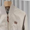 MIU MIU Panama Baumwolle Blouson Jacke Beige Damen 158440784 [P]