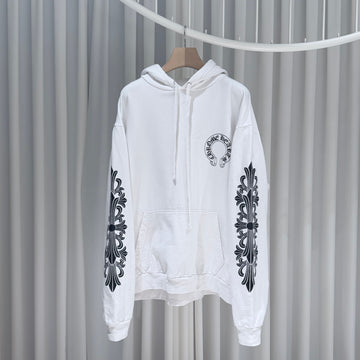 Chrome Hearts Horseshoe Floral Hoodie White 158440869 [P]
