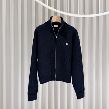 Celine Triomphe Wool Knit Sweater Zip Jacket - L 158441118 [P]