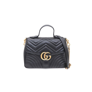 GUCCI GG Marmont kleine Matelassé Tragetasche mit Griff und Schulterriemen 498110 158456146 [P]