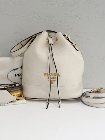 PRADA Velluto Dino Bucket Shoulder Bag 1BE018 158456482 [P]