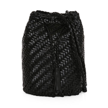 DRAGON DIFFUSION Doppel-Jump-Crossbody aus schwarzem Büffelleder 26SS 8838 155380310 [P]