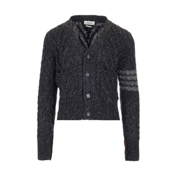 Thom Browne Diagonal Cable Mohair Wool Cardigan Dark Gray 00278 025 158461848 [P]