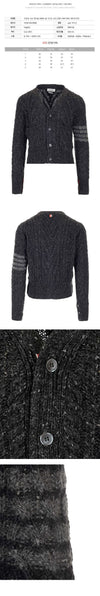 THOM BROWNE モヘアウールカーディガン ダークグレー 158461848 [P]