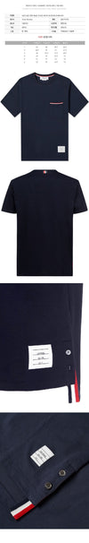 THOM BROWNE ポケット付きラウンドTシャツ ネイビー 158461853 [P]