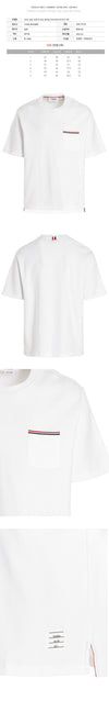 Thom Browne Stripe Pocket T-Shirt White MJS183A 07323 100 158461858 [P]
