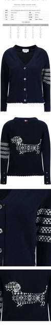 THOM BROWNE サイドストライプ ホリデー ヘクター Vネック カーディガン ネイビー FKC687A Y1029 415 158461869 [P]