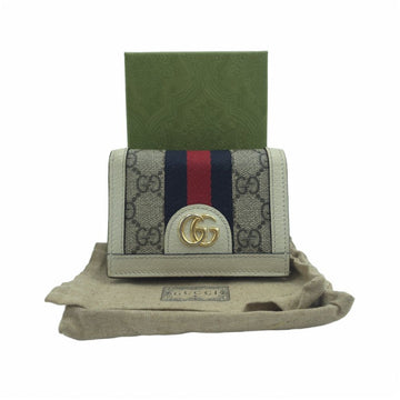 Gucci Ophidia GG Supreme Card Case Wallet White Ivory 523155 158463333 [P]