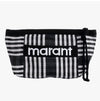 ISABEL MARANT パウデン ロゴストライプ ポーチバッグ A1X17M BKWH 144701631 [P]