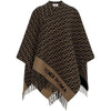 FENDI 26 ブラウン FF ウール カシミヤ ケープ FXX723 AQCW F0QE1 158468084 [P]