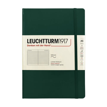 LEUCHURM Softcover Medium A5 Forest Green, Wirebound Notebook 157225093 [P]