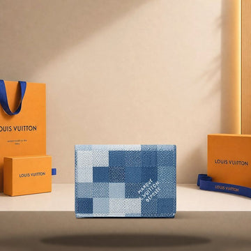 Louis Vuitton Envelope Business Card Holder Indigo Blue M2A103 158468717 [P]