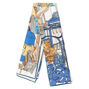 SALVATORE FERRAGAMO Seiden-Schal mit Studio-Druck 31-0073-01 34347600 [P]