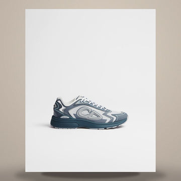 DIOR B30 Countdown Tech Sneakers Blau & Weiß Translucent N3O Nylon, Blau Technischer Stoff, Grau Gummi 3SN342ABF_H052 158469625 [P]