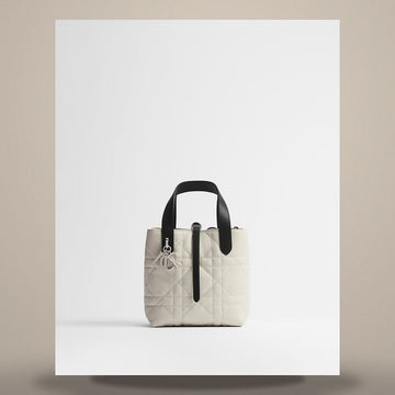 Louis Vuitton Dior Diorever Vertical Tote Bag Small Two-Tone Latte & Black Macrocannage Calfskin M2835PSOB_M06E 158470215 [P]