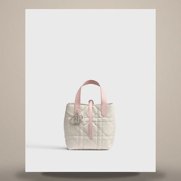 Louis Vuitton Dior Dior Tote Bag Small Two-Tone Latte & Suede Pink Macrocannage Calfskin M2835PSOB_M19I 158470219 [P]