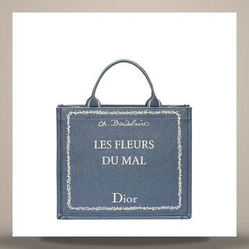 LOUIS VUITTON Buch Tote Strap Bag Medium Blau & Weiß Buchumschlag Stickerei (36 x 31.5 x 14 cm) 1BTSH299JAF_H56E 158470320 [P]