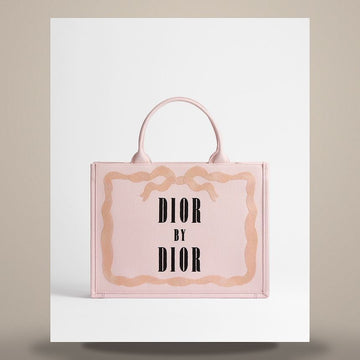 Louis Vuitton Dior Book Tote Strap Bag Medium Pink Book Cover Embroidery (14.2 × 10.8 × 6.5 in) M1354PEWL_M03I 158470322 [P]