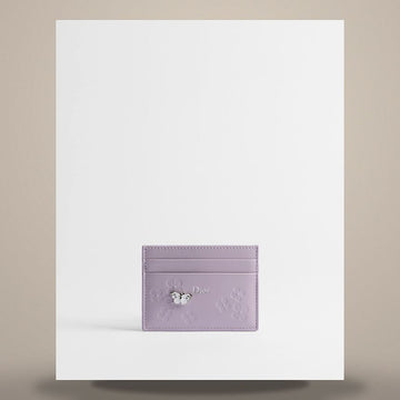 Dior Jardin Frésia Card Holder Lilac Embossed Calfskin 158470392 [P]