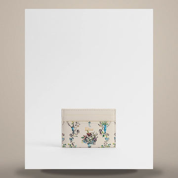 Dior Riviera Prisia Card Holder Latte Calfskin & Multi-Color Arabesque Print 158470403 [P]