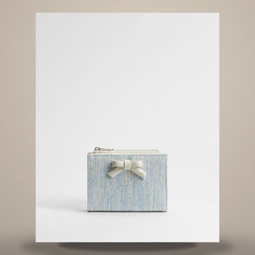 Dior Promenade Dahlia Wallet Celeste Blue Oblique Washed Jacquard 158470411 [P]
