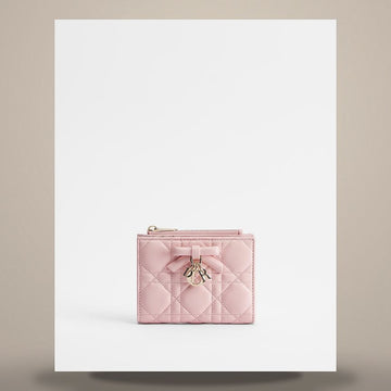 DIOR レディ ダリア 財布 スピリット ピンク カナージュ ラムスキン 158470415 [P]