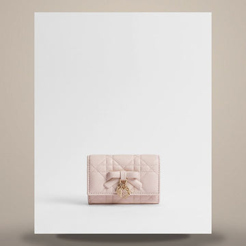 Dior Lady Glycine Wallet Ballet Pink Cannage Lambskin S2607OUQA_M31N 158470417 [P]