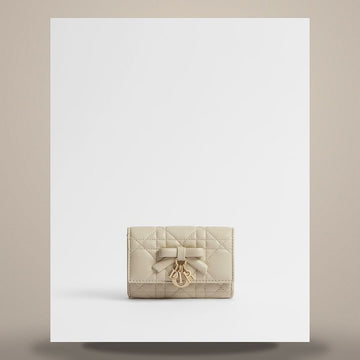 Dior Lady Glycine Wallet Crêpe Cannage Lambskin 158470419 [P]