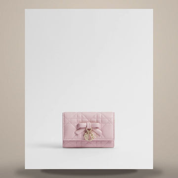 DIOR Damen Geldbörse Rose Tendre Cannage Lammleder 158470420 [P]