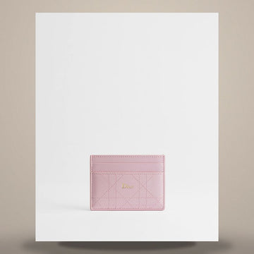 DIOR Trianon Freesien Kartenetui Rose Songju Flach Cannage Lammleder 158470426 [P]