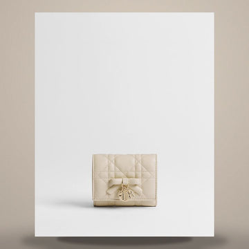 Dior Lady Hibiscus Wallet Crepe Cannage Lambskin 158470450 [P]