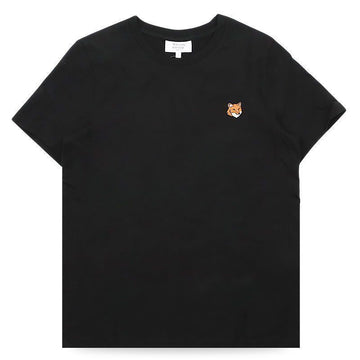 MAISON KITSUNE 女性用フォックスヘッドパッチ半袖(ブラック) PW00113KJ7026 P199 153692778 [P]