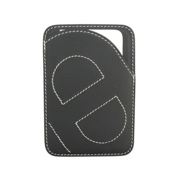 HERMES チャコールグレー シャンダル マクセイフ カードホルダー 158475048 [P]