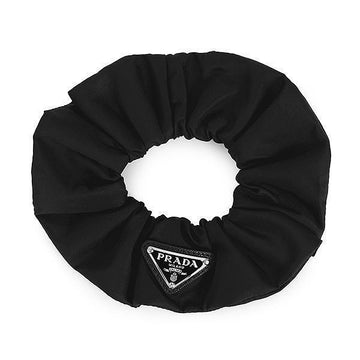 PRADA Lina Nylon Scrunchie Logo Haarband Schwarz 33492708 [P]