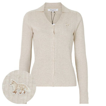 MAISON KITSUNE ライトベージュ ベビーフォックス フィットカーディガン QW00501KT1195 H218 158197756 [P]