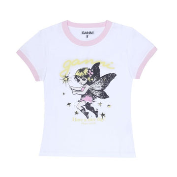 Ganni Short Sleeve Fairy Print Women's T-Shirt 157198297 [P]