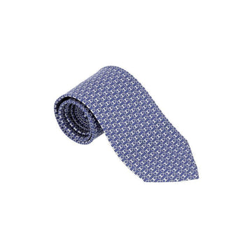 SALVATORE FERRAGAMO Krawatte mit Gancini-Druck aus Seide für Herren 157314623 [P]