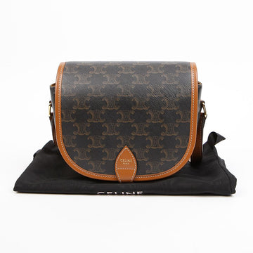 CELINE トリオペ キャンバス ミディアム ポルコバッグ タン 158375816 [P]