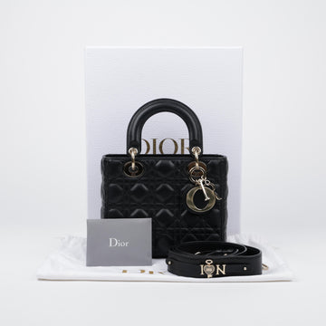 DIOR Kleine Tote Bag aus Lammleder in Schwarz 158332172 [P]