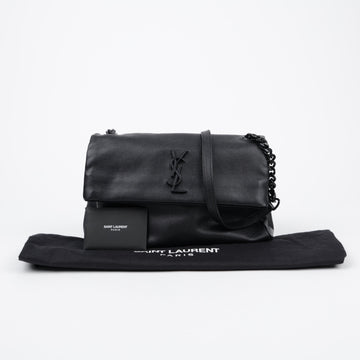 Saint Laurent West Flap Monogram Leather Shoulder Bag Black 158332196 [P]