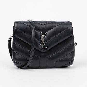 Saint Laurent Lulu Toy Leather Shoulder Bag Black Silver 158335156 [P]