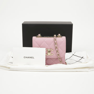 CHANEL Trendige Mini Vanity Crossbody aus Lammleder in Rosa 158314340 [P]
