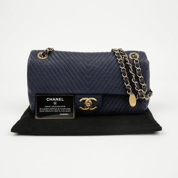 CHANEL Chevron Flap CC Shoulder Crossbody Bag A92087 158314796 [P]