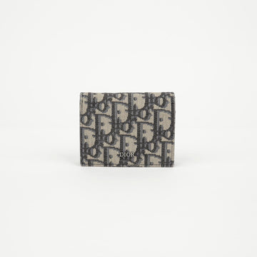 Dior Oblique Jacquard Flap Cardholder Beige Black 158334996 [P]