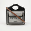 Burberry Mini Triton Cotton Canvas Leather Pocket Tote Shoulder Bag Black 158335171 [P]