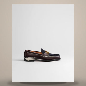 DIOR Loafer aus glattem Kalbsleder in tiefbraun und schwarzem Wildleder 158480766 [P]