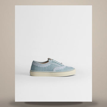 DIOR Sneaker Bleu Ciel mit Oblique Stickerei aus Baumwolle & Weißem Schnürsenkel 158481743 [P]